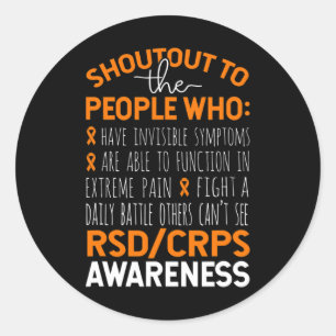 Shoutout To The People CRPS Awareness Classic Round Sticker