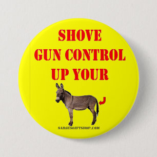 SHOVE GUN CONTROL 3 INCH ROUND BUTTON