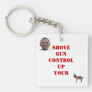 SHOVE GUN CONTROL KEYCHAIN