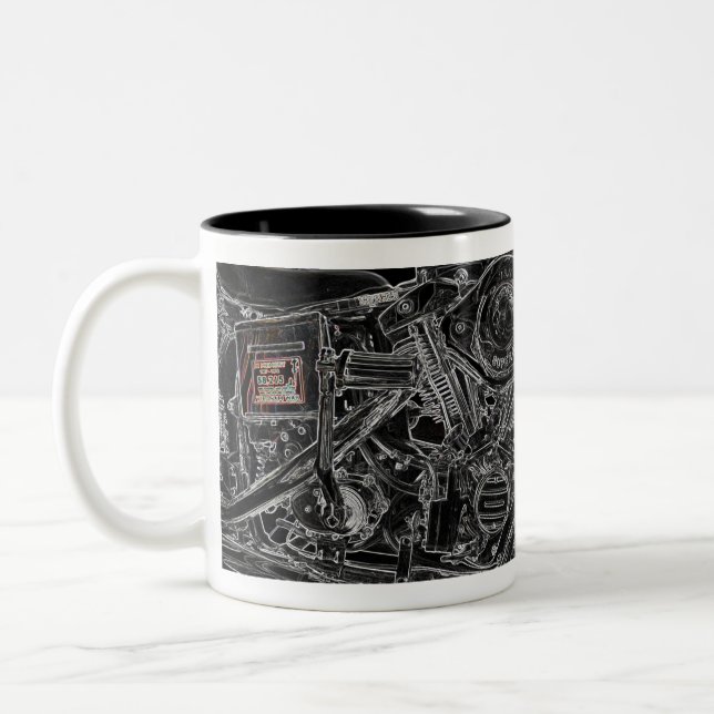Shovelhead Motorcycle Art Cup (Left)