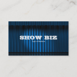 Show Biz Blue - White Text Business Card