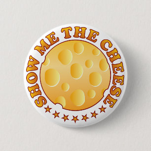 Show Cheese Brown 2 Inch Round Button