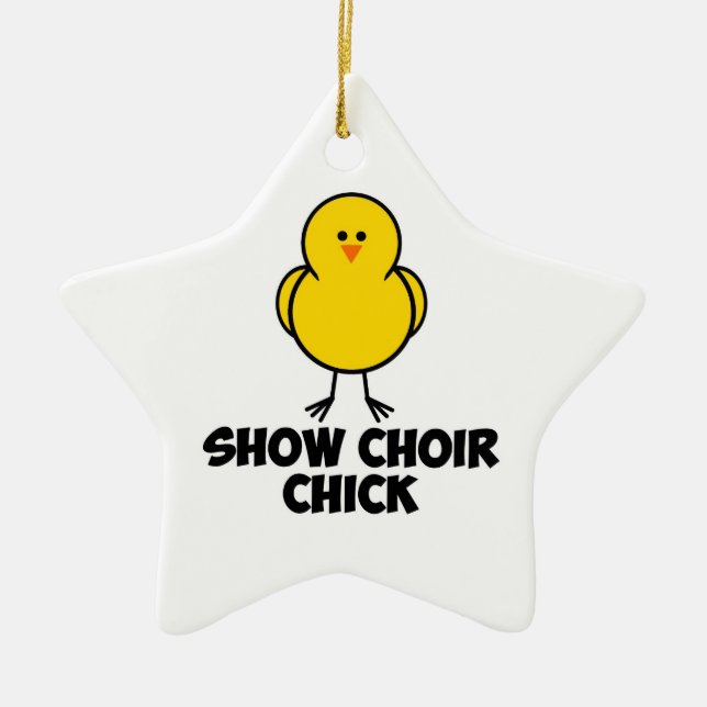 Show Choir Chick Ceramic Ornament (Front)