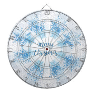 SHOW FLAKES PATTERN Merry Christmas Dartboard