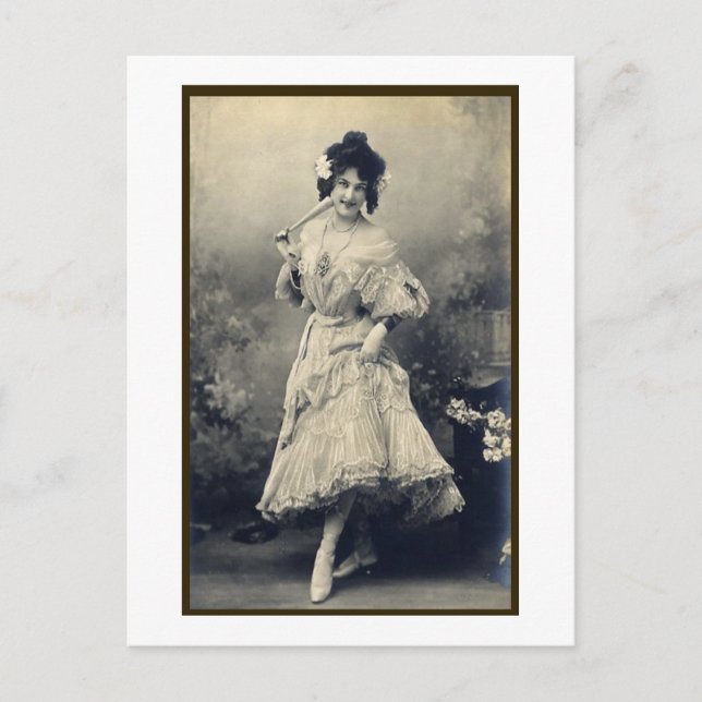 Show Girl Risque French Postcard (Front)