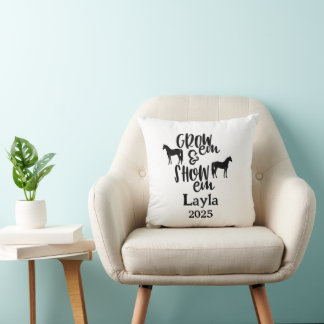 Show Horse Custom Name Pillow