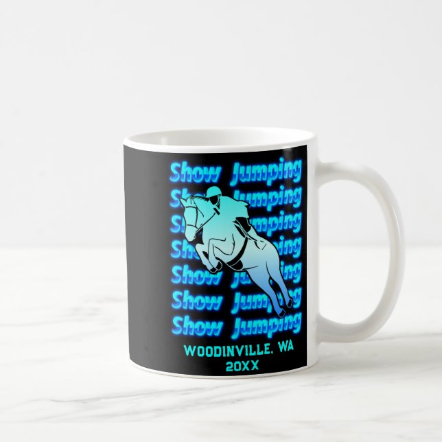 Show Jumng Event Or Location Date Name T Shirt  Coffee Mug (Right)