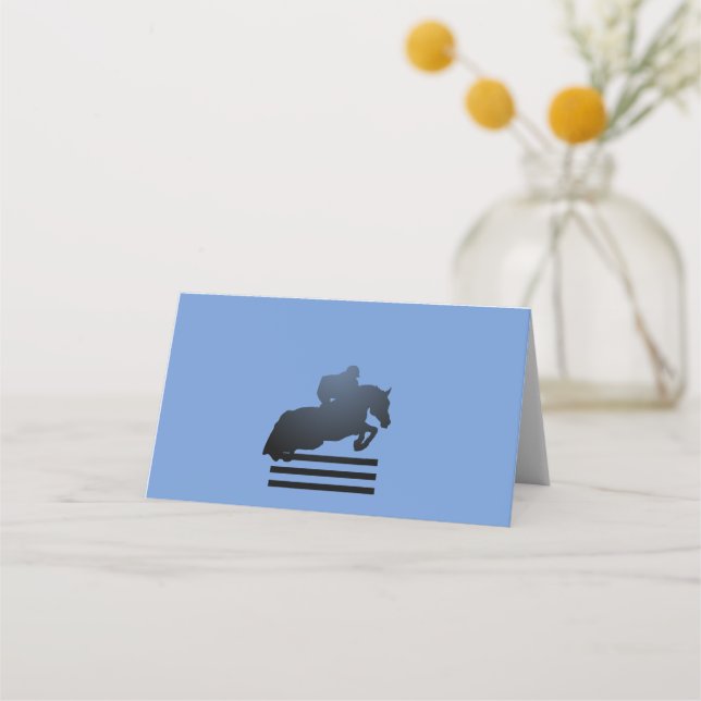  Show jumper clearing an obstacle.        Place Card (Front)