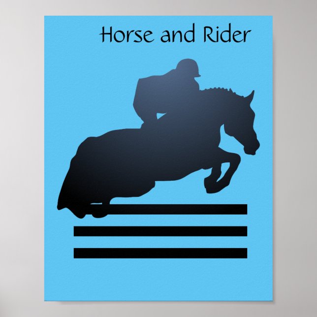Show jumper clearing an obstacle.  poster (Front)