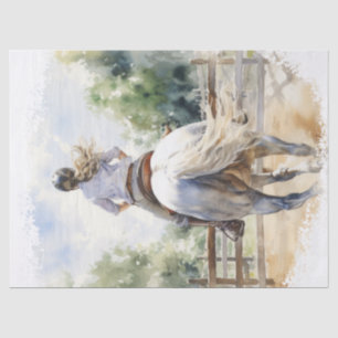 Show Jumping Eventing Horse Decoupage Tissue Paper