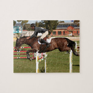 Show jumping horse and rider 2 jigsaw puzzle