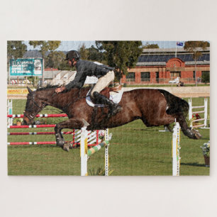 Show jumping horse and rider 2 jigsaw puzzle