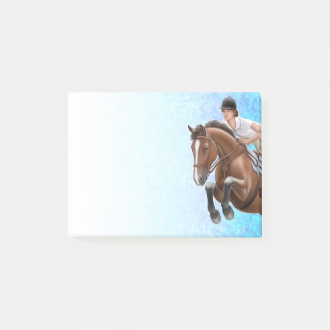 Show Jumping Horse Equestrian Post-it Notes (Front)