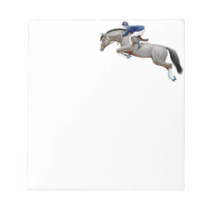 Show Jumping Horse Grey Note Pad