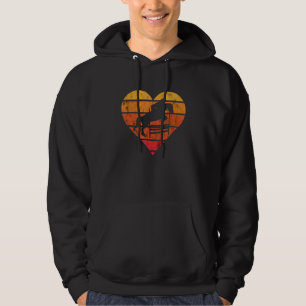 Show Jumping Horse Love Retro Heart Horseback Ridi Hoodie