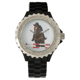 Show Jumping Rhinestone Watch