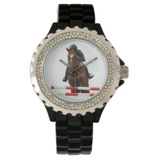 Show Jumping Rhinestone Watch