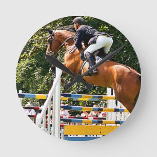 SHOW JUMPING ROUND CLOCK