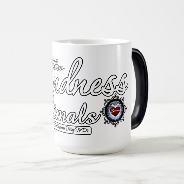 Show Kindness To Animals Magic Mug (Front Right)