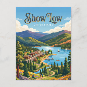 Show Low Arizona Postcard