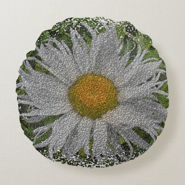 Show Me A Daisy #1 Round Pillow (Front)