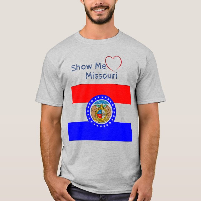 Show me Love Missouri Uni-sex Patriotic T-Shirt (Devant)