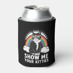 Show Me Your Kitties Funny Lesbian Gay Pride LGBT Can Cooler