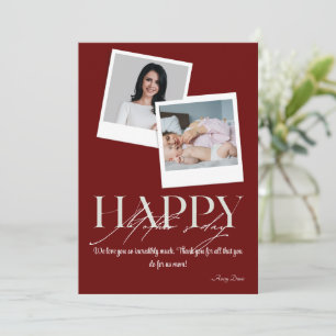 Show Mom You Care: Personalized Photo Mother's Day Holiday Card