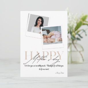 Show Mom You Care: Personalized Photo Mother's Day Holiday Card