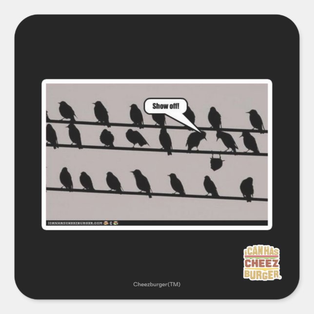Show off! square sticker (Front)