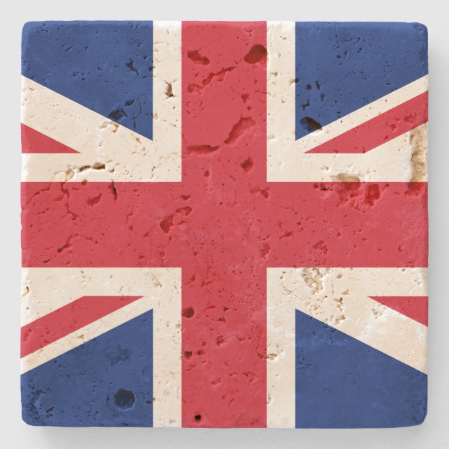 Show off your colours - United Kingdom Stone Coaster (Front)
