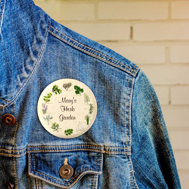 Show off Your Herb Garden Button (Show off Your Herb Garden Button. Personalize with your custom text. Fragrant, flavorful herbs.)