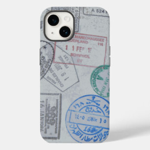 Show Off Your Wanderlust with Passport Visa Design Case-Mate iPhone 14 Case