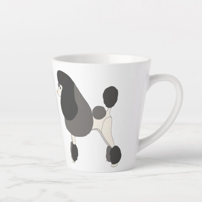 Show Poodle Latte Mug (Right)