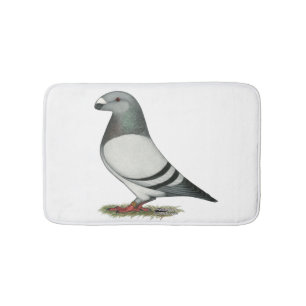 Show Racer Blue Bar Pigeon Bath Mat