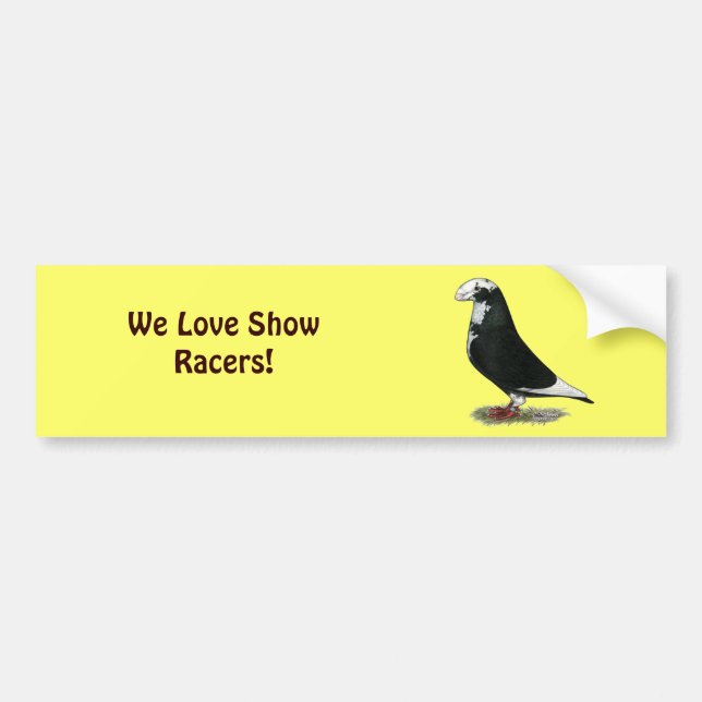 Show Racer Pied Bumper Sticker (Front)