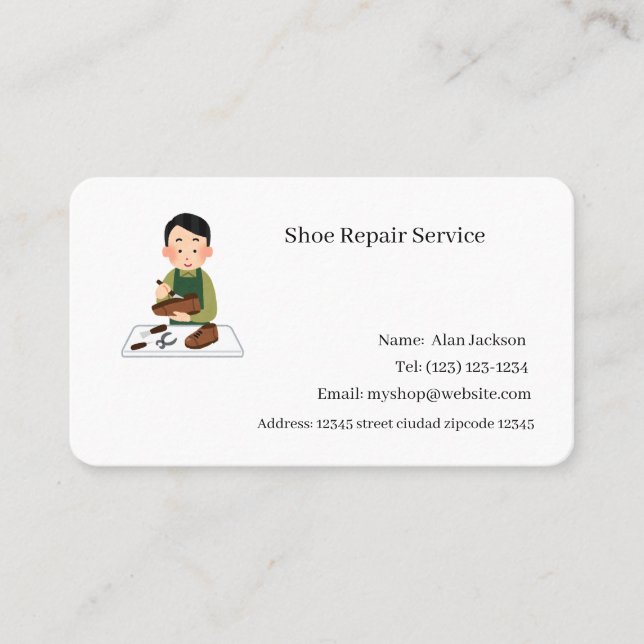 Show Repair Services Business Card (Front)