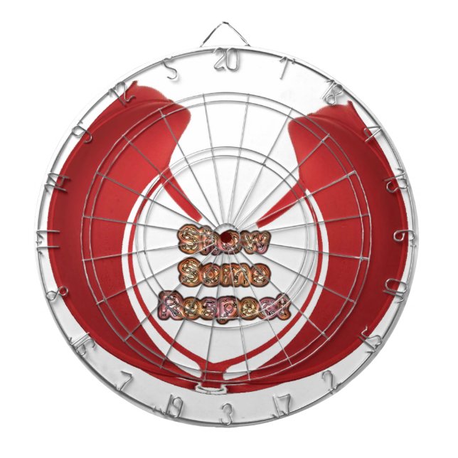 Show Some Respect Art Print Dartboard (Front)