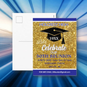 Show stopper Class Reunion invitation post card