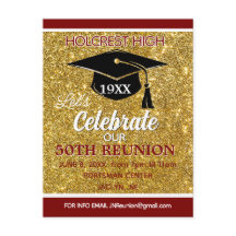 Show stopper Class Reunion invitation post card