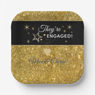 Show-stopper! Custom Engagement Party Paper Plate