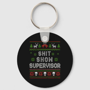 -show Supervisor Christmas Sweater Funny Ugly Xmas Keychain