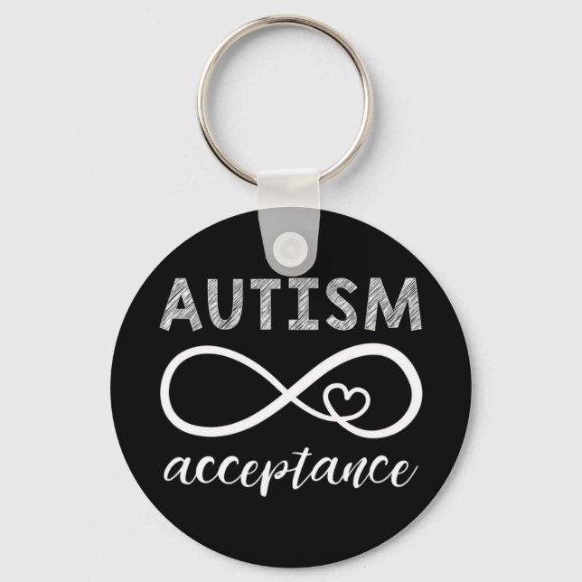 Show support for Autism Acceptance with this advoc Keychain (Front)