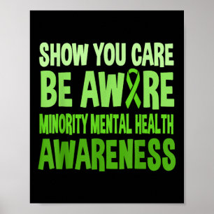 Show You Care Be Aware Minority Mental Health Awar Poster