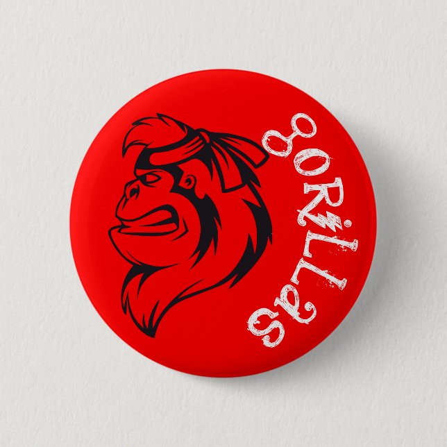 Show Your Gorilla Pride with a 2 Inch Round Button (Front)