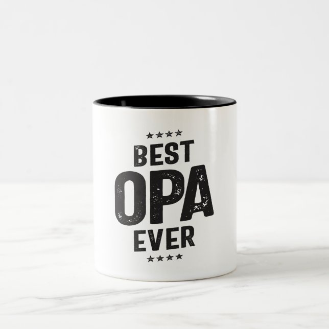 Show Your Love for Grandpa with Best Opa Ever Two-Tone Coffee Mug (Center)
