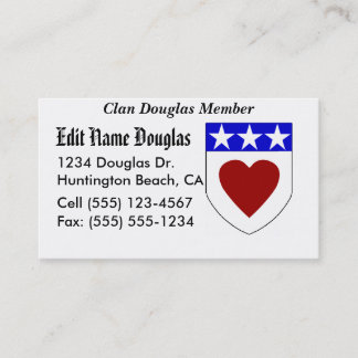 Show your pride! Clan Douglas Business Cards!... Card