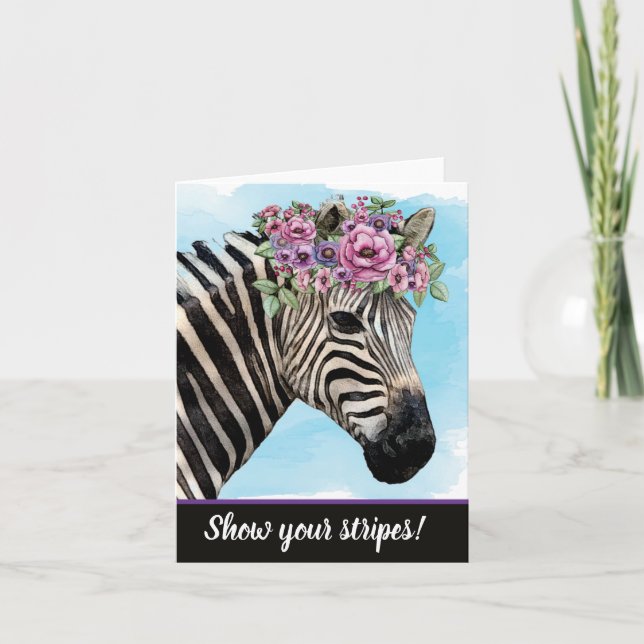 Show Your Stripes Rare Disease Awareness Zebra Card (Front)