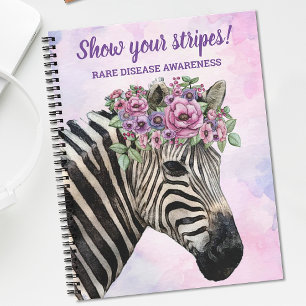Show Your Stripes Rare Disease Awareness Zebra Notebook
