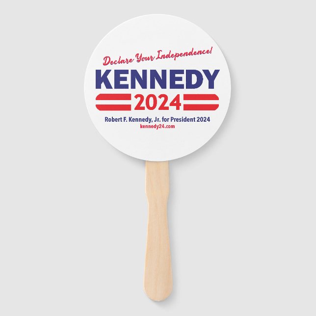 Show your support for Kennedy for President Hand Fan (Front)